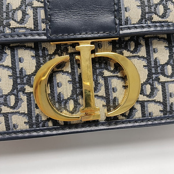 30 Montaigne Oblique Canvas Blue