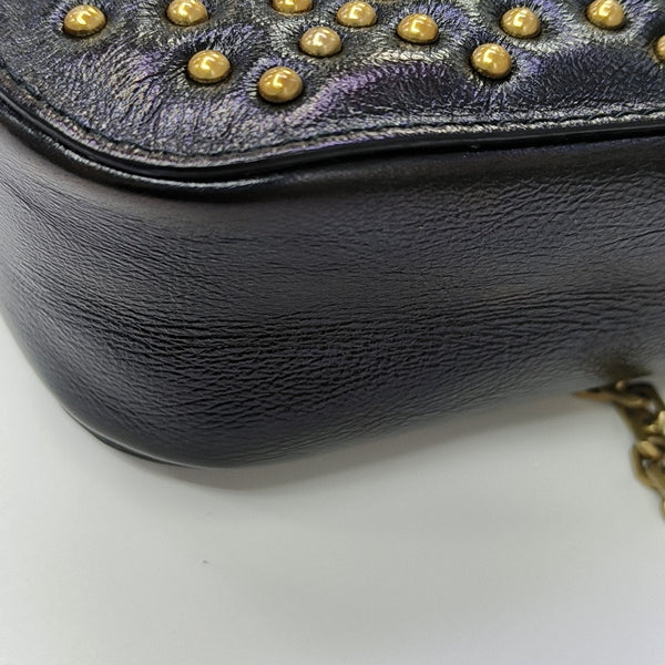 Cannage Calfskin Shoulder Bag Black