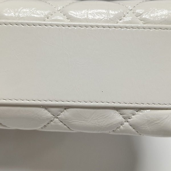 Quilted Calfskin Shoulder Bag White