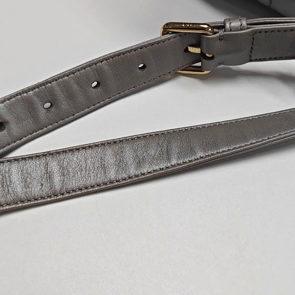 Authenticated pre-owned Lady Dior Cannage Lambskin Silver - Shoulder Bag at Looply