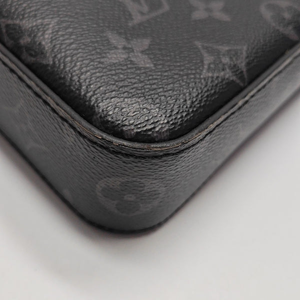 TRIO Monogram Coated Canvas Gray