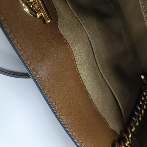Padlock Small Monogram Coated Canvas Beige