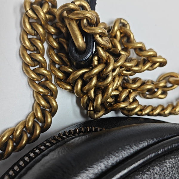 GG Marmont Mini Quilted Calfskin Black