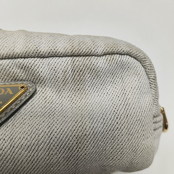Denim Clutch White