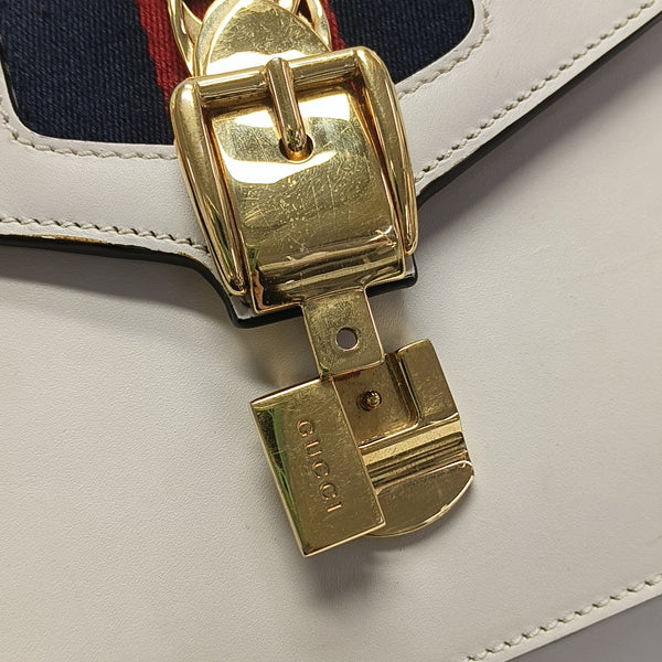 Sylvie Mini Calfskin White