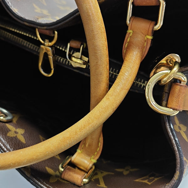 MONTAIGNE MM Monogram Coated Canvas Brown