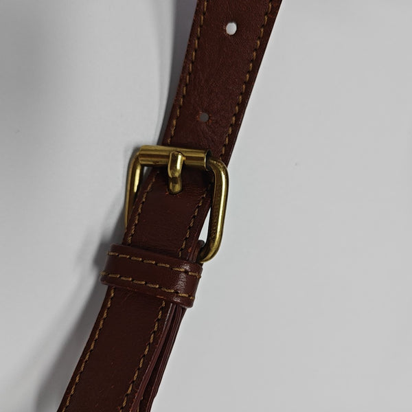 Coated Canvas Shoulder Bag Beige