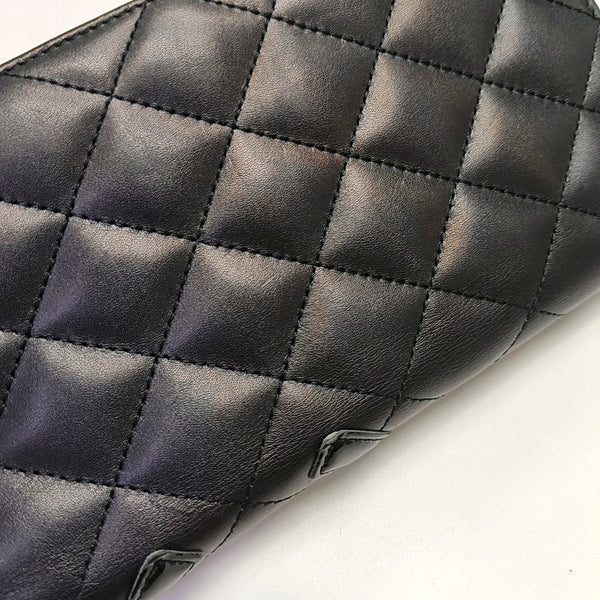 CAMBON Quilted Calfskin Black Wallet