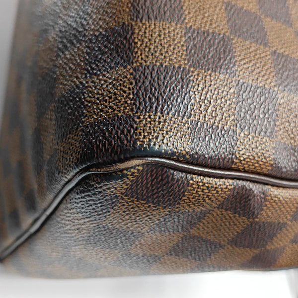 Authenticated pre-owned SPEEDY 30 Damier Ebene Coated Canvas Brown - Top Handle Bag at Looply