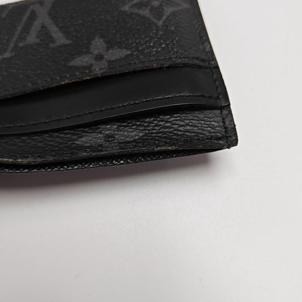 Monogram Coated Canvas Card Holder Black