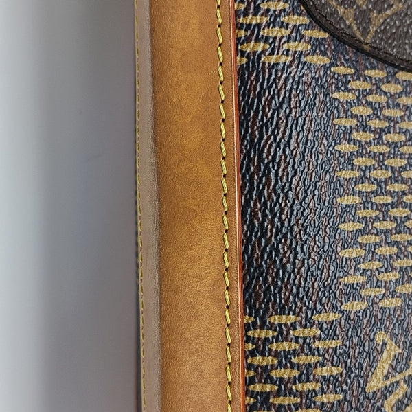 SOFT TRUNK Damier Ebene Coated Canvas Brown