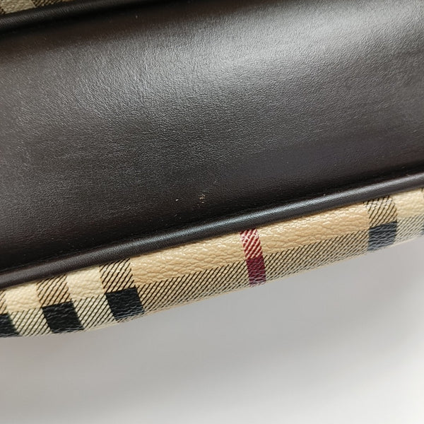 Coated Canvas Shoulder Bag Beige
