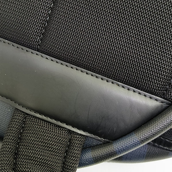 Coated Canvas Backpack Blue