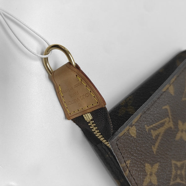 Monogram Coated Canvas Clutch Brown
