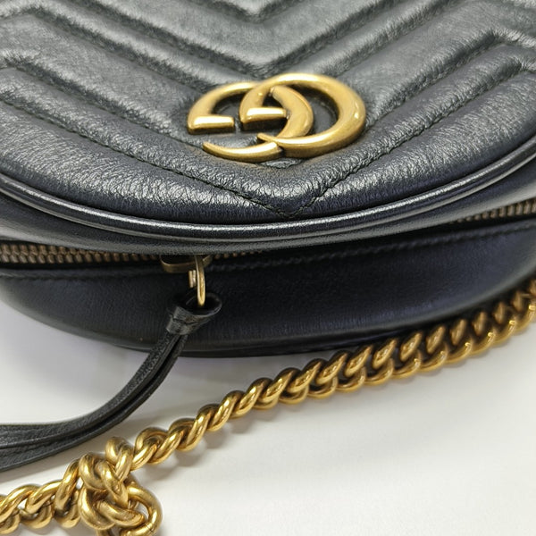 GG Marmont Mini Quilted Calfskin Black