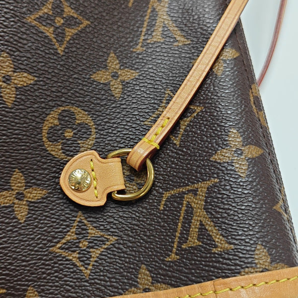NEVERFULL MM Monogram Coated Canvas Brown