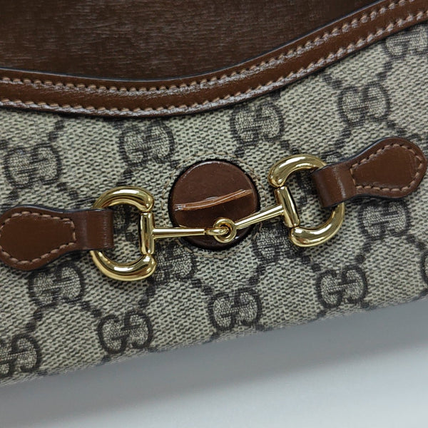 Horsebit 1955 Mini Monogram Coated Canvas Beige