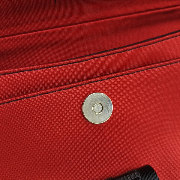 Fabric Top Handle Bag Red
