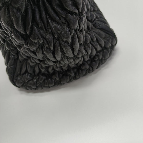 Lambskin Top Handle Bag Black