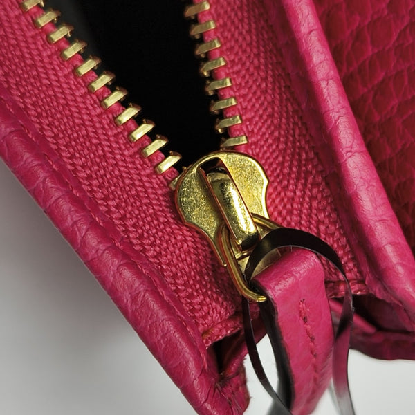 GG Marmont Mini Calfskin Purple Wallet