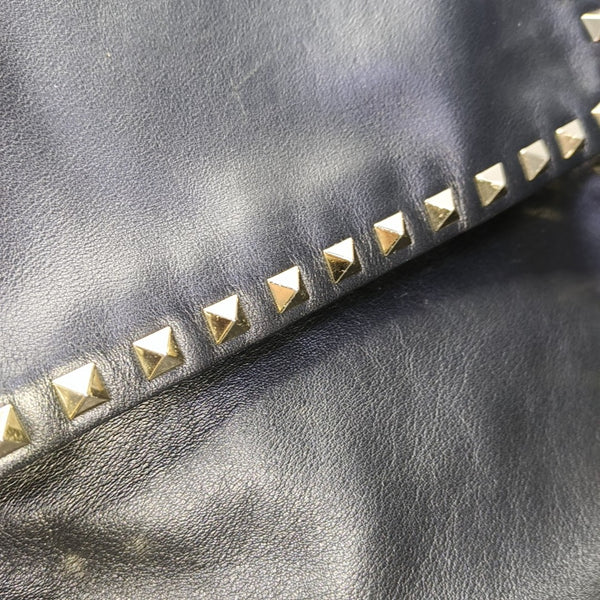 Rockstud Calfskin Black