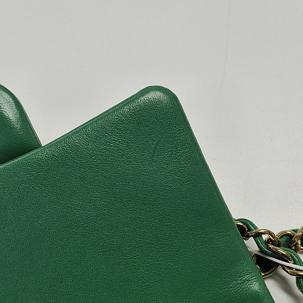 CLASSIC FLAP Mini Quilted Lambskin Green