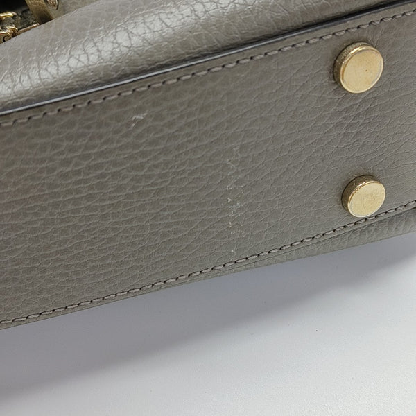 Interlocking G Large Calfskin Gray