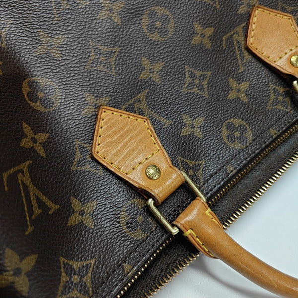 SPEEDY 30 Monogram Coated Canvas Brown