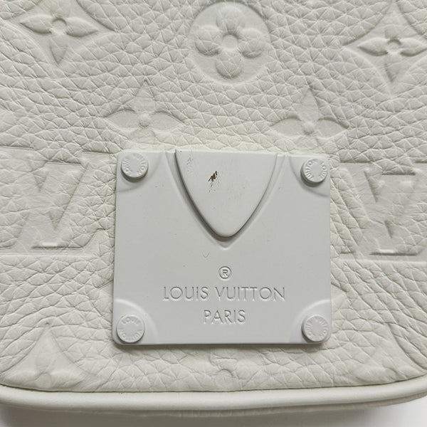 S LOCK Monogram Calfskin White