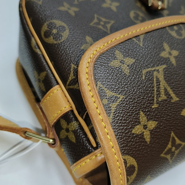 SOLOGNE PM Monogram Coated Canvas Brown