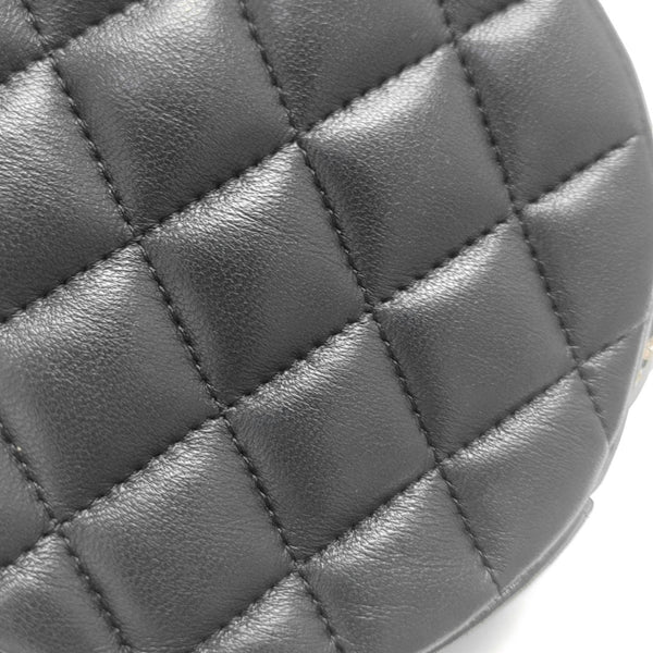 Quilted Lambskin Shoulder Bag Black