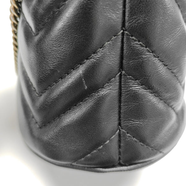 GG Marmont Mini Quilted Calfskin Black