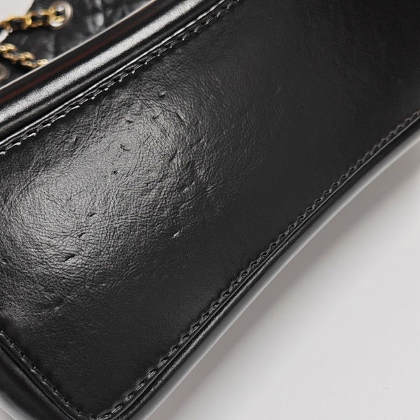 GABRIELLE Small Quilted Calfskin Black