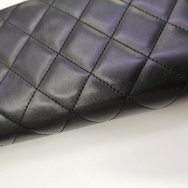 CAMBON Medium Quilted Calfskin Black Wallet
