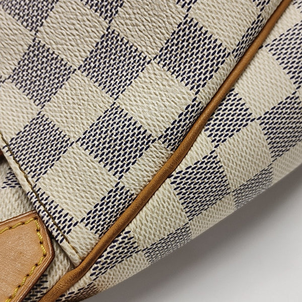 FIGHERI Damier Azur Coated Canvas White
