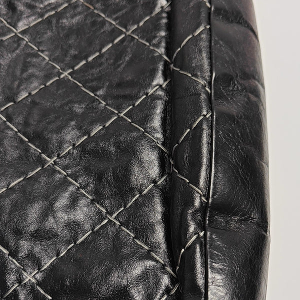 Quilted Calfskin Shoulder Bag Black