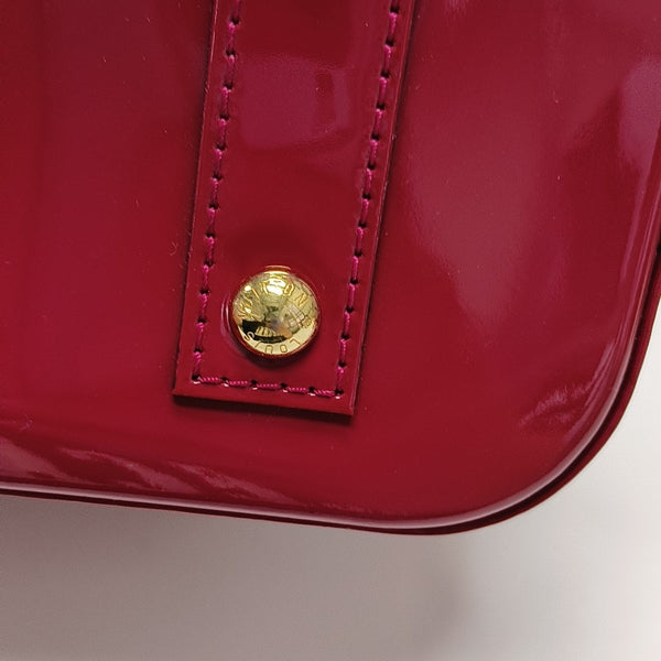 ALMA BB Monogram Patent Leather Red