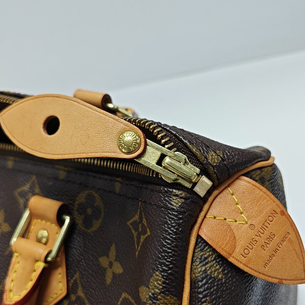 SPEEDY 30 Monogram Coated Canvas Brown