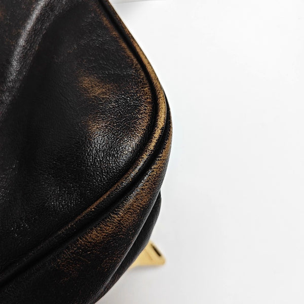 Authenticated pre-owned Beau Large Calfskin Brown - Top Handle Bag at Looply
