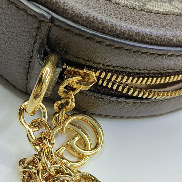 Ophidia Mini Monogram Coated Canvas Beige