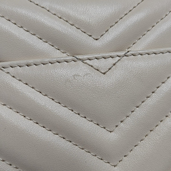 GG Marmont Small Quilted Calfskin White