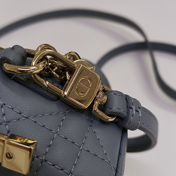 Vanity Lady Dior Cannage Calfskin Blue