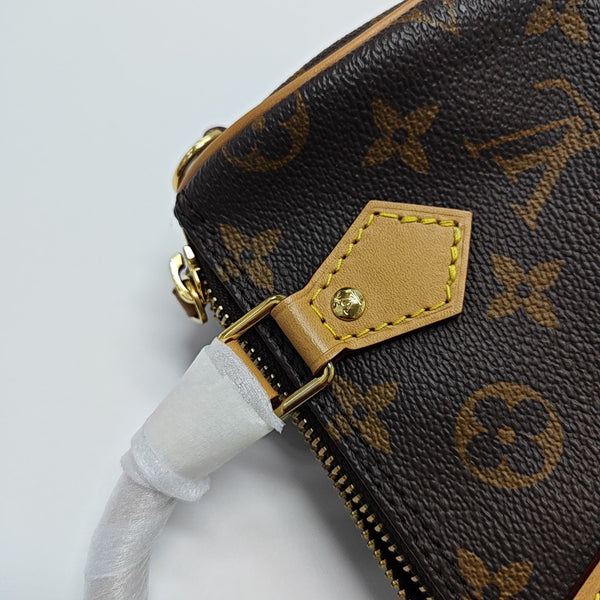 SPEEDY Nano Monogram Coated Canvas Brown