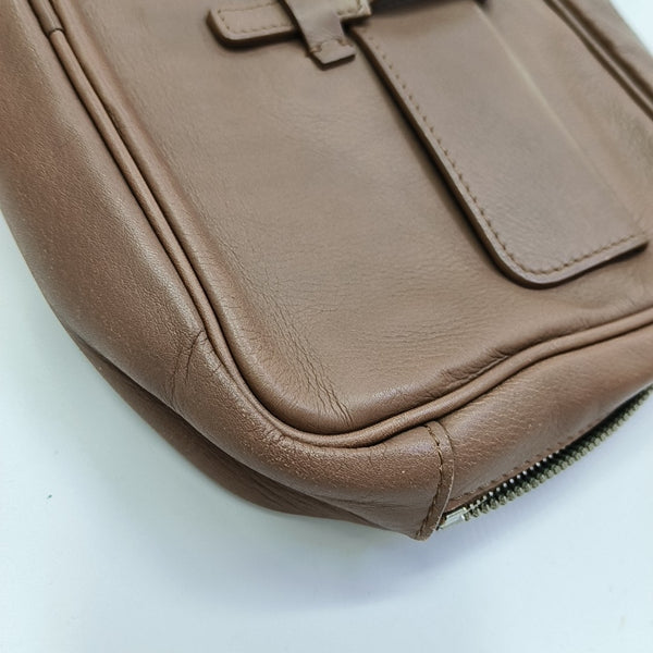 Calfskin Clutch Beige