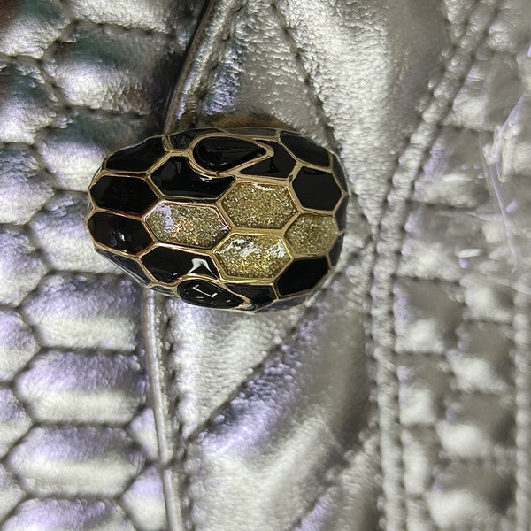 SERPENTI FOREVER Quilted Calfskin Silver