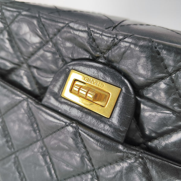 2.55 227 (jumbo) Quilted Calfskin Black
