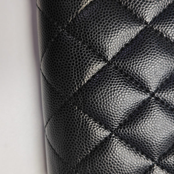Cartera Boy Chanel de Piel de Becerro Granulada Acolchada Negra