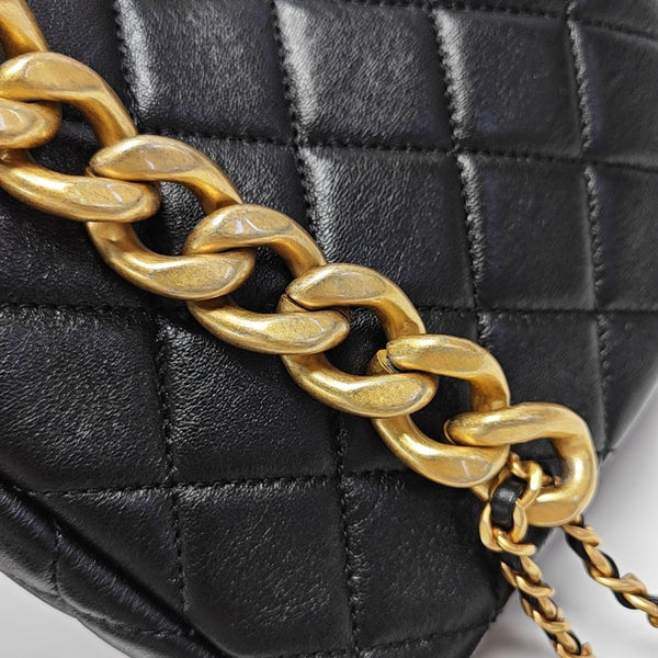 23A HOBO Quilted Lambskin Black