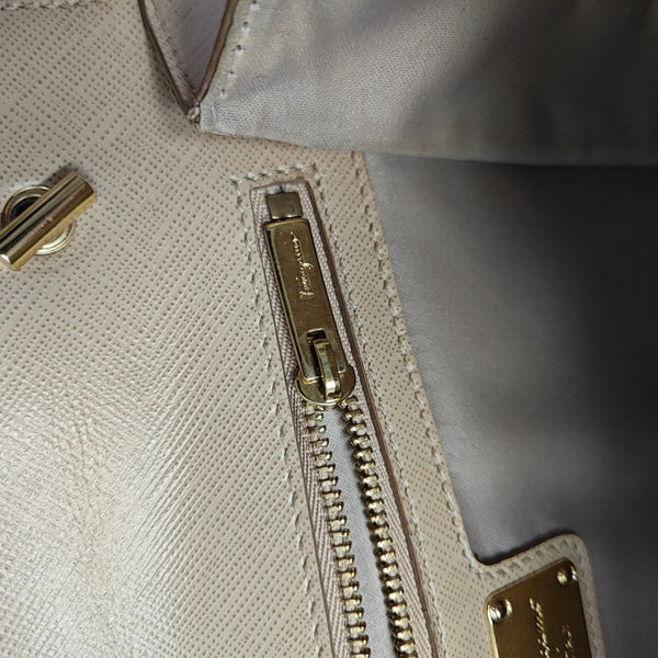 Calfskin Shoulder Bag Beige