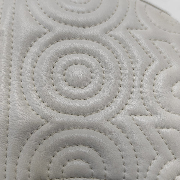 Quilted Calfskin Clutch White